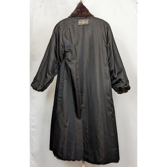 Vintage Mink Coat Balenciaga Full Length Long Brown Misses Size Large - Picture 10 of 15